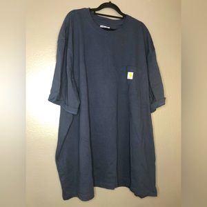 Carhartt Loose fit Short Sleeve T shirt Mens 4XL Dark Blue NEW